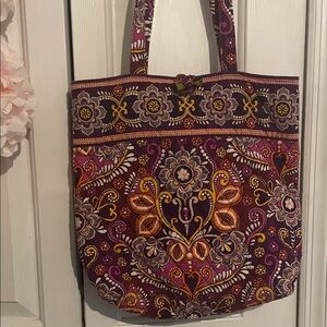 Vera Bradley Floral Purple Tote Bag